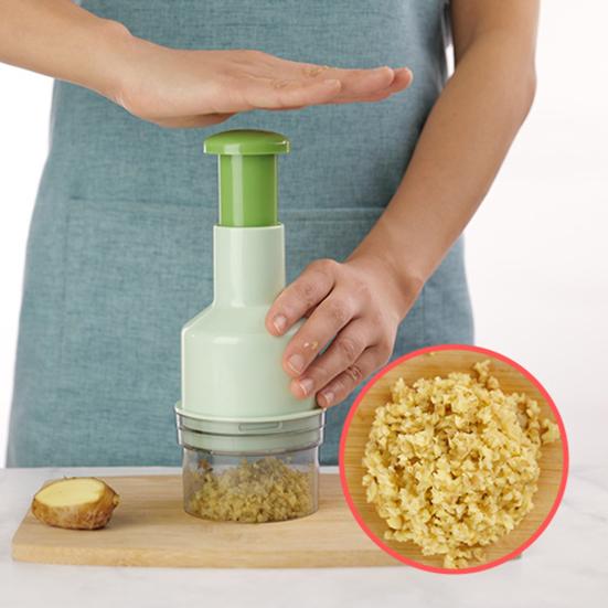 Чеснокотница с острым лезвием, многофункциональная ручная вращающаяся мельница для измельчения лука, измельчитель чеснока, кухонный гаджет