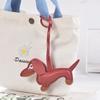 PU Leather PU Leather Hanger Dog Bag Pendant Cute Dachshund Keychain  Women