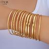 12 Pcs Stylish Bohemian Bracelet Set Punk Vintage Gold Color Exaggerated Banquet Bracelet For Women Simple Holiday Jewelry Gifts