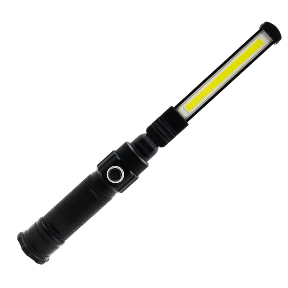 COB XPE светодиодный аварийный фонарик для кемпинга 18650 USB гаражный рабочий фонарь складной магнитный инспекционный фонарь на 360° красный стробоскоп SOS