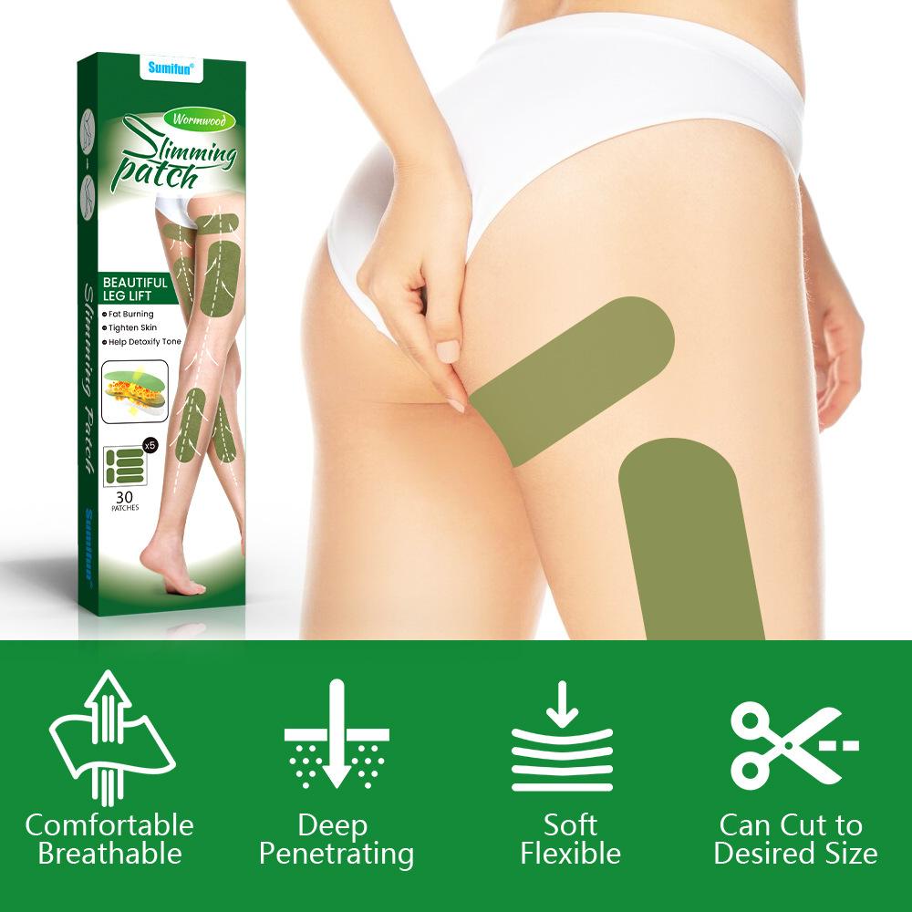 Sumifun Burning Detox Mugwort Наклейки для ног Натуральные ингредиенты Потеря веса Укрепление жира Подтяжка мышц Ленивые формы бедер Красивые