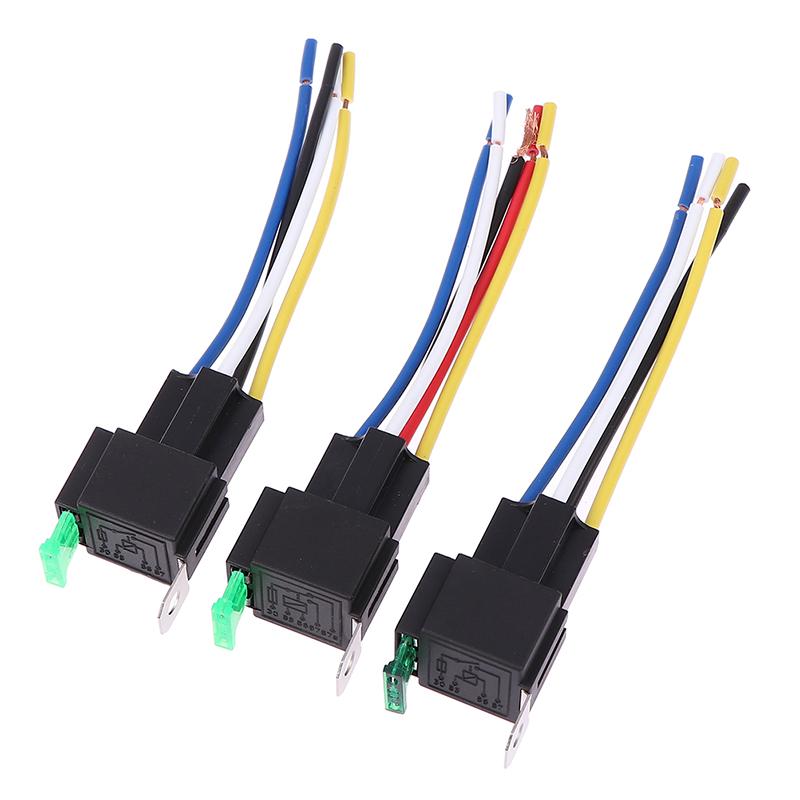 12V/24V Auto Relay with Fuse 30A SPDT NO/NC Changeover Relay 1.8W Coil Power 4-Pin 5-Pin Car Truck Van Relay Replacement Relays 5