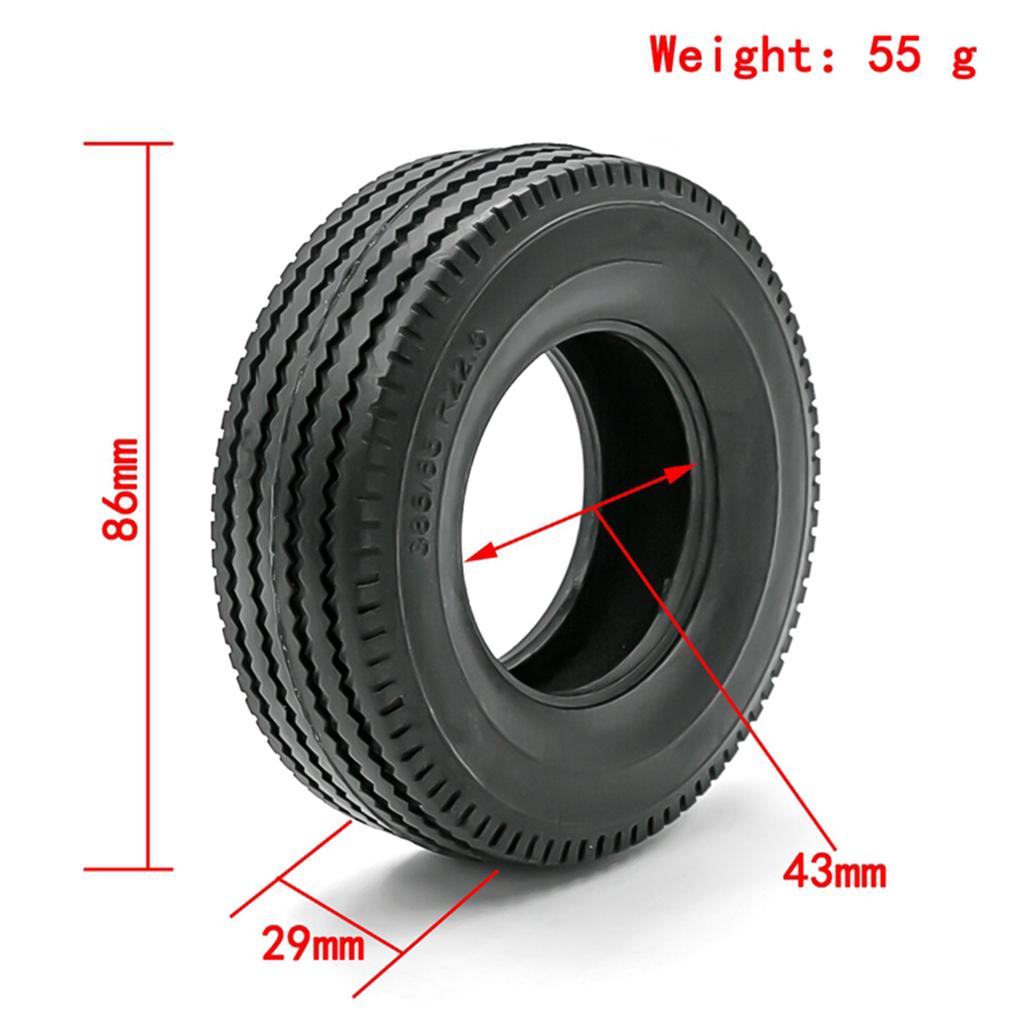 RC Crawler Rubber Tires RC Car Tires 4pcs Replacement for 1/14 Tamiya Tractor