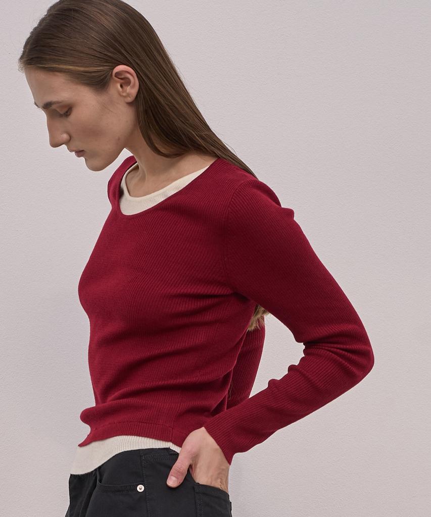 ELLIOTI Layered Knit Ts_3Color
