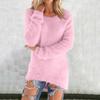Womens Cute Sweaters Casual Crewneck Fleece Pullover Long Sleeve Thermal Soft Fuzzy Sweater Winter Clothes