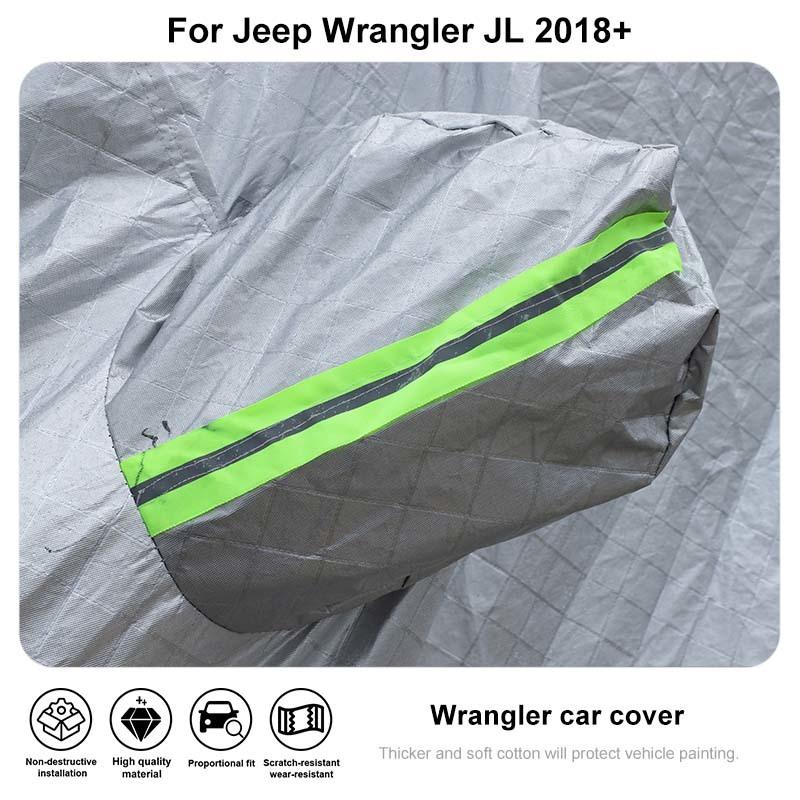 Водонепроницаемый всепогодный солнцезащитный козырек для лобового стекла, автомобильный чехол для Jeep Wrangler JK, для Wrangler JL, для BJ40 2007-2023, 4-дверная версия, внешние аксессуары