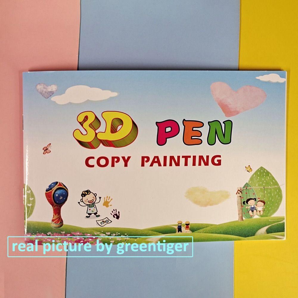Игрушки Подарки детям 3D ручка Инструмент Шаблон 3D-печать Альбом Бумага Книга Аксессуары Трафареты для рисования