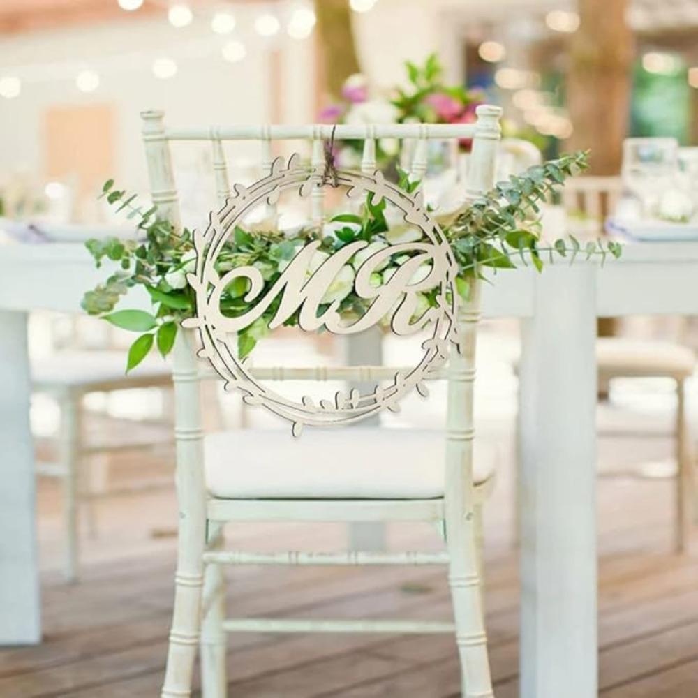 4 шт. Деревянный кулон для свадебного стула, украшение для свадебного стула, подвесной свадебный стул, декоративный свадебный стул, подвеска для свадебного стула