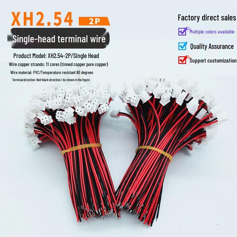 Red & Black Silicone Terminal Wire 1.25/PH2.0XH2.54 Ribbon Cable for Custom Harness Processing