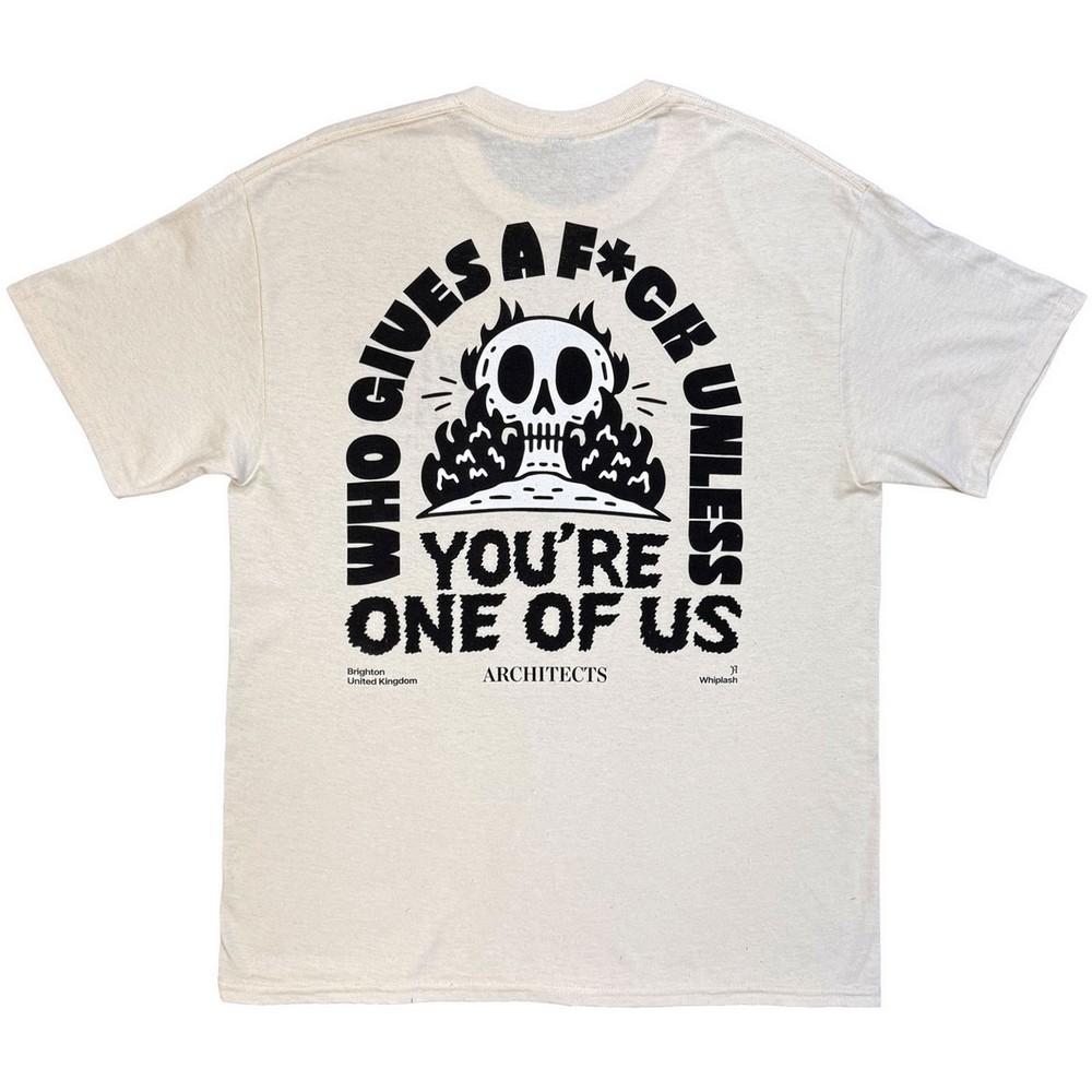 Architects Unisex Adult Whiplash Who Gives A Fuck Back Print T-Shirt