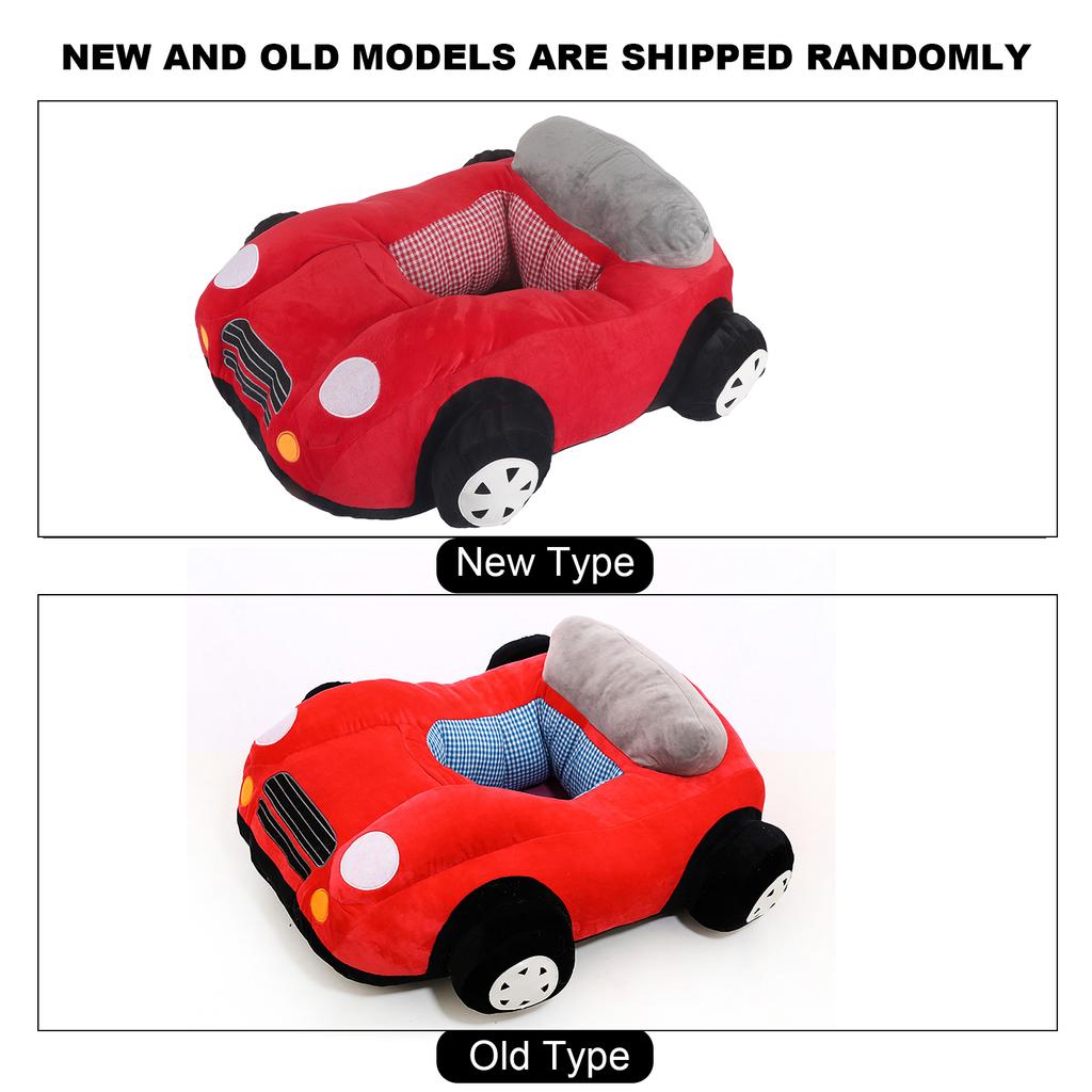 Baby Stuffed Car Toy Cartoon Car Cloth Safety Chair Soft Colorful Car Playing Center Toy Red 27.6 X