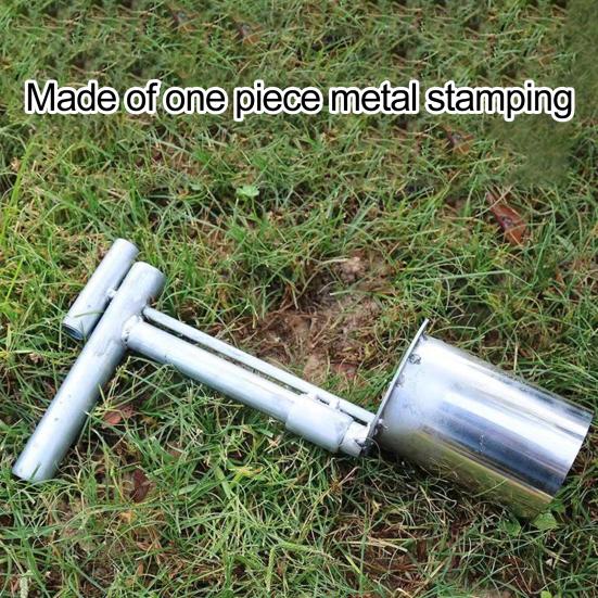 Инструмент для рассады луковиц с Т-образной ручкой Нержавеющий, устойчивый к коррозии Удобная ручка Многофункциональная дрель для посадки лампочек Аэратор для газона