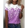 Летняя женская футболка, модные топы с короткими рукавами, повседневная футболка с круглым вырезом и 3D цветочным принтом для женщин, одежда Y2k, свободные футболки, топы