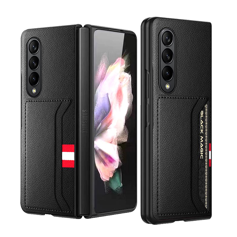 Противоударный складной кожаный чехол для Samsung Galaxy Z Fold 4 Fold4 Fold3 Fold2 Fold 3 2 5g, антидетонационная сумка для телефона Funda