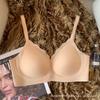 Traceless nude underwear, women's thin models without steel rings, small breasts, breathable, gathered up, anti-sagging, skin-friendly bras