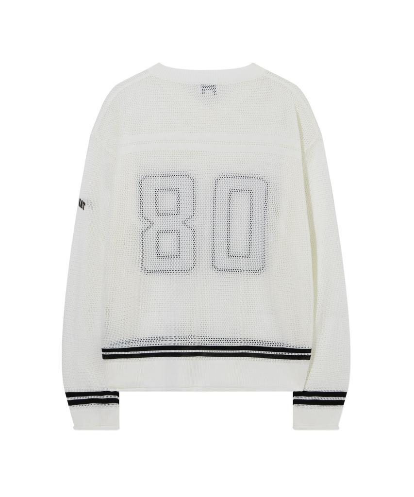 COVERNAT Rugby Mesh Knit White