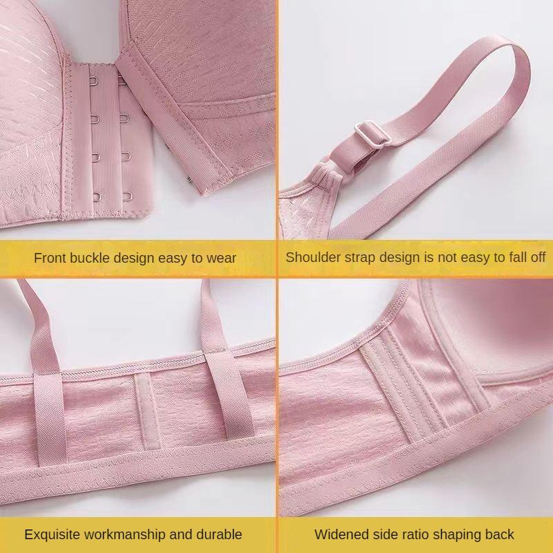 Большие размеры Бюстгальтеры с пряжкой спереди для женщин Бесшовное нижнее белье Push Up Тонкие дышащие беспроводные нижнее белье Женские бюстгальтеры для маленькой груди