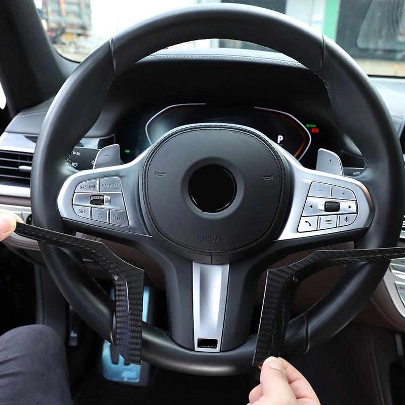 Наклейка на руль автомобиля из углеродного волокна подходит для BMW 3 серии X3 X4 X5 X6 X7 M5 G01 G02 G05 G07 M3 G80 G81 M4 G82
