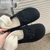 Женские туфли-лоферы Bow Flats из замши, повседневная дизайнерская зимняя обувь 2025 года, тренд, новый бренд, удобные нескользящие туфли Chaussures Femme