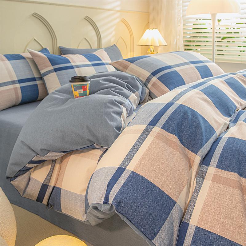 Утолщенный комплект из четырех предметов, пододеяльник, простыня, комплект из трех предметов для односпальной кровати в общежитии