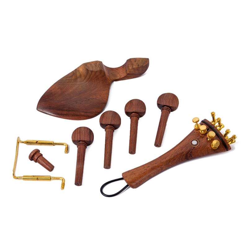 Подбородник Смычок Струнодержатель Колки Черный Подбородник для 4/4 Скрипки Замена