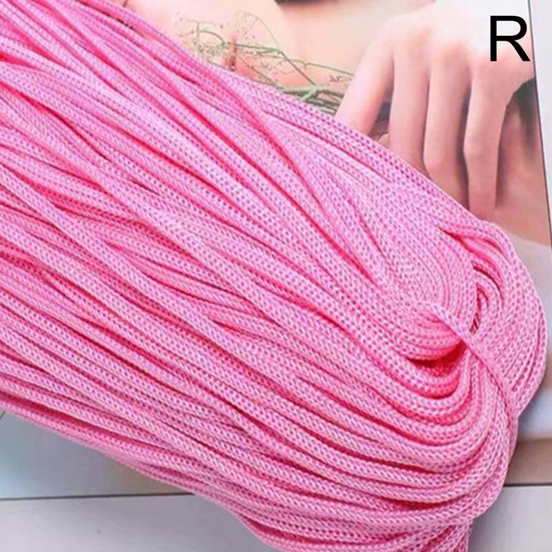200 г 3 мм Цветная нейлоновая нить для вязания крючком, полая линия, макраме, сделай сам, ручное плетение, браслет, плетеные ремесла, изготовление обуви, сделай сам