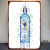 Металлическая настенная табличка Bombay Sapphire Gin 20x30см Декор для бара