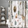 Winter Forest Animal Shower Curtain, Bathroom Decorative Shower Curtain, Waterproof Shower Curtain with Hooks