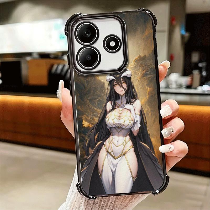 Аниме Чехол для телефона с покрытием Albedo O-Overlords Для Xiaomi Redmi Note 14 15 Pro Plus 13 12 11 11S 11T 10 9S 9 5G Противоударный Airbag C