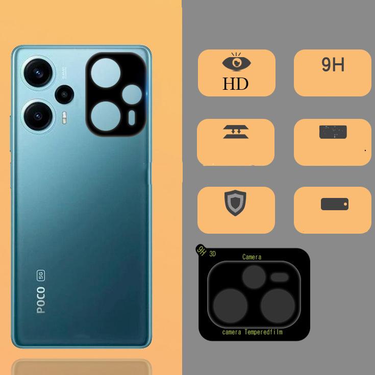 Защитный чехол для объектива 3D камеры для Xiaomi Poco F5 Pro, заднее закаленное стекло для POCO F5Pro PocoF5, защитная пленка для объектива