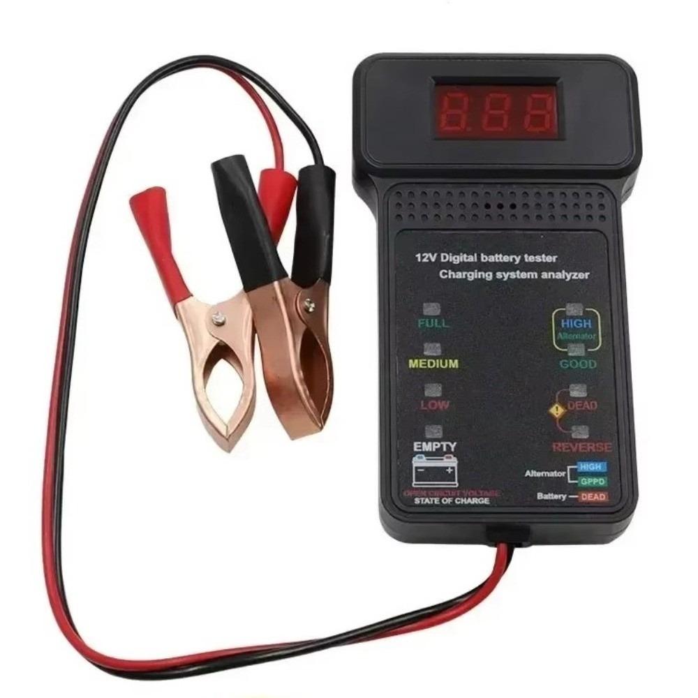With Alligator Clips 12V Digital Battery Tester Automotive Cranking System Tester Electrician Tool