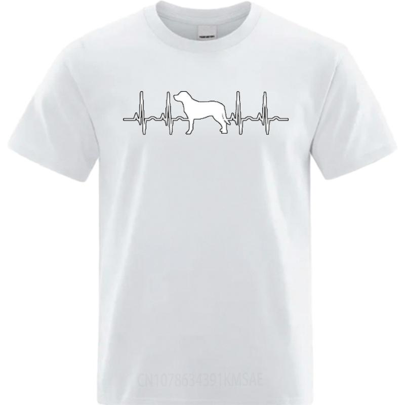 Adult For man short sleeve tshirt Vintage Dog Heartbeat Pattern Print Design Trendy Man t shirt Unisex Tee shirt Quick Dry Shirt