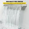 59.1" x 4.5" x 3.1" Stainless Steel Decorative Waterfall Pool Fountain For Garden Pond Indoors And Outdoors