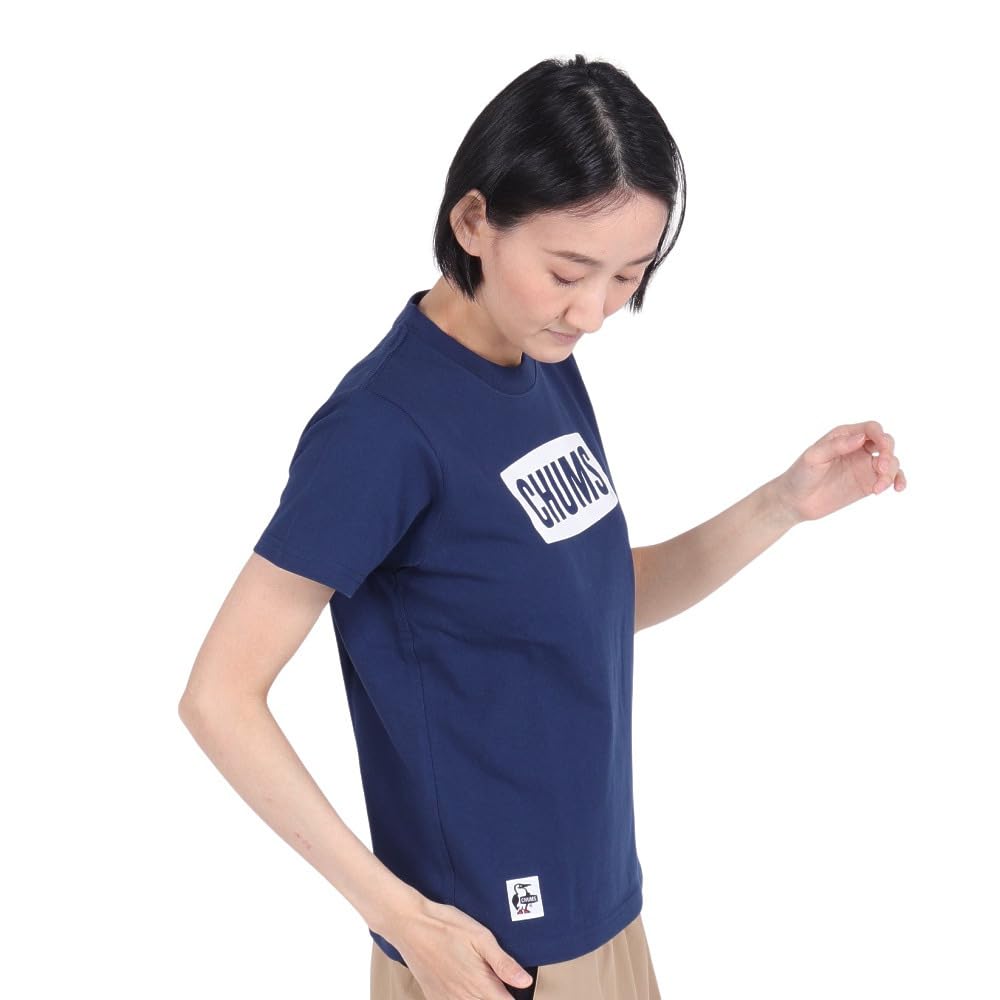 Футболка с логотипом WL [Chums] Футболка женская темно-синяя×белая