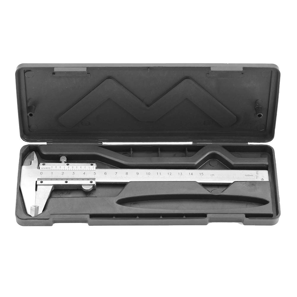 Caliper, Carbon Steel Micrometer Measuring Tool Manual Micrometer Caliper 0.02mm Caliper for Household and Industrial Measurement, 0-150mm Measuring