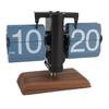 Цифровые перекидные настольные часы с питанием от батареи 12 часов, механические ретро-часы с автоперекидным механизмом и деревом