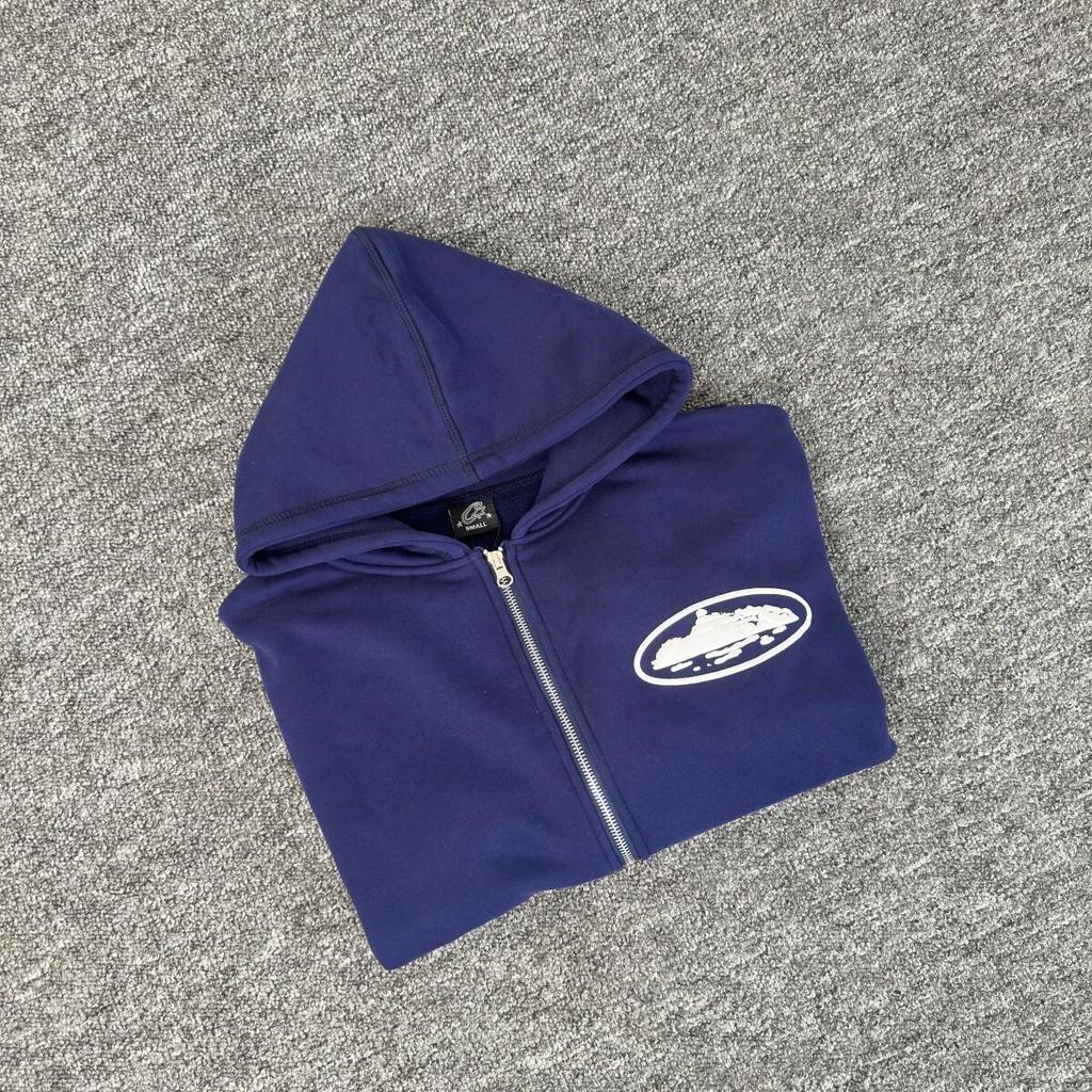 Мужская толстовка Corteiz Vibe с капюшоном на молнии, утепленная флисом, в стиле хип-хоп