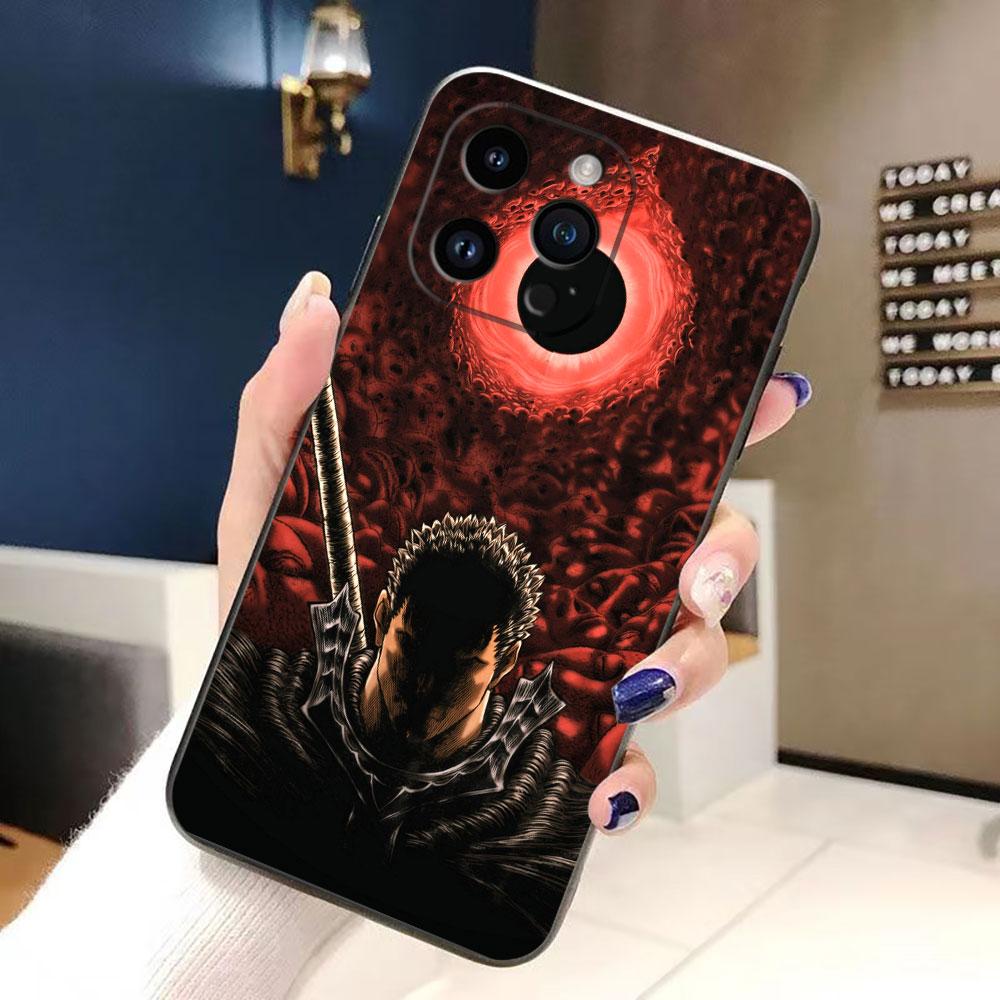 Чехол для телефона с обложкой из комикса B-Berserk Guts Для iphone Apple 17 AIR 16E 16 15 14 13 12 11 Pro XR Max 8 7 Plus TPU Чехол Funda Shell