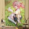 Мадока Канаме Кюбей Гобелен Милый Puella Magi Madoka Magica Аниме Принт Настенное украшение для комнаты подростка общежития