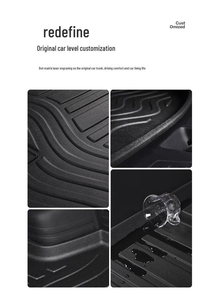 Jetta VS8 TPE Waterproof Trunk Mat - Car Interior Accessory