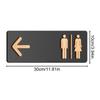 Bathroom Sign Acrylic Restroom Directional Sign Adhesive Toilet Signage for Business Home Office Restaurant Laundry Shopping