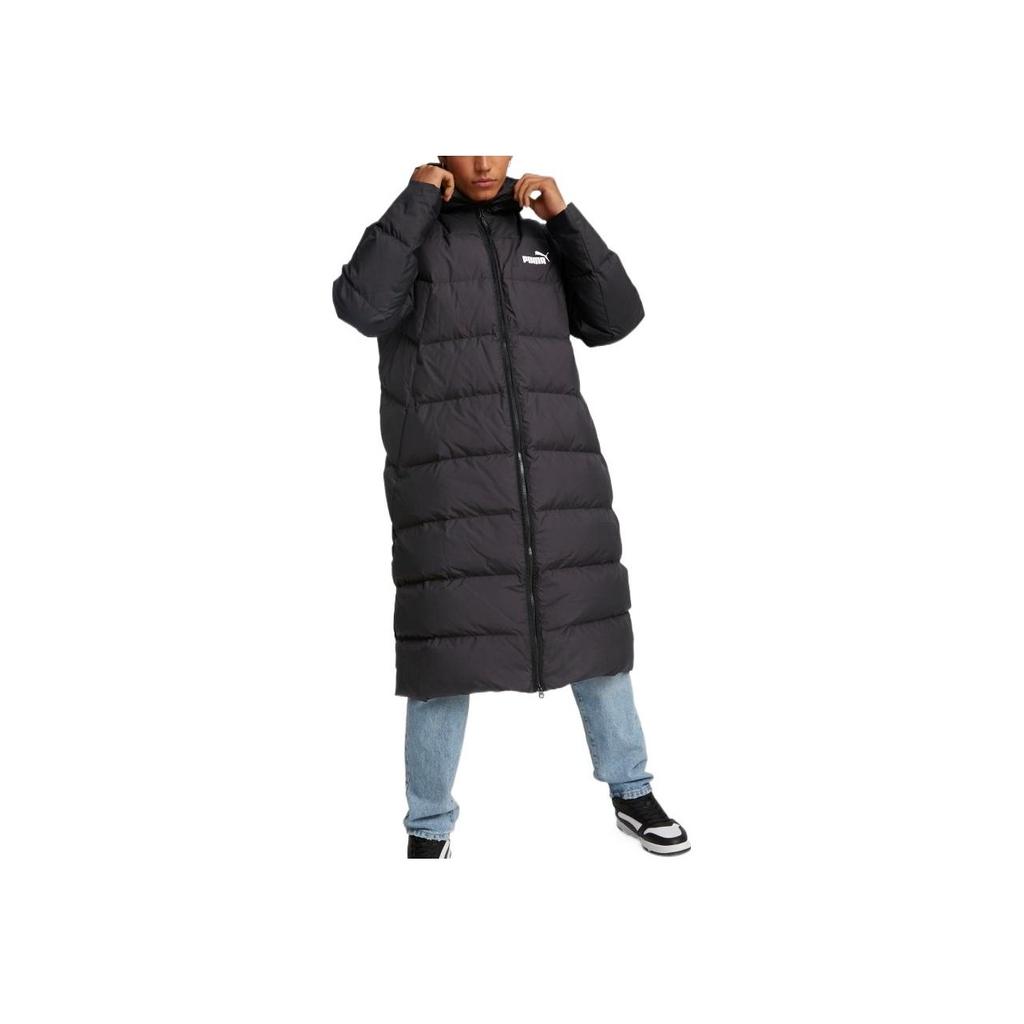 Puma Winterized Series Logo Print Stand Collar Long Thick Down Jacket Men Outerwear Black 672435-01