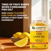 Carbamide Forte Cod Liver Oil Omega  3 FishOil 300mg (120 Softgels  Capsules ) with Vitamin D3 Lemon Flavour
