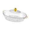Fruit Bowl with Lid Decorative Dish Container Multipurpose Dessert Tray Food Serving