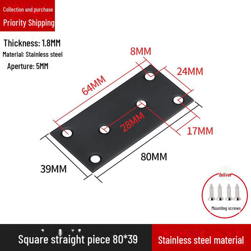 Кронштейн для полок L-образной формы из нержавеющей стали, соединитель под прямым углом 90 градусов