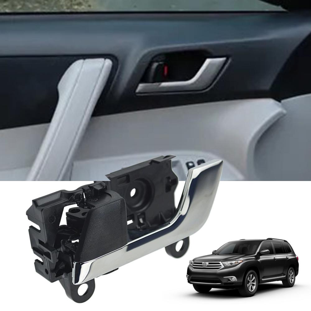 for Toyota Highlander 2008-2013 Car Interior Door Handle Silver Left Front Driver Side Primed with Door Lock Button Accessories
