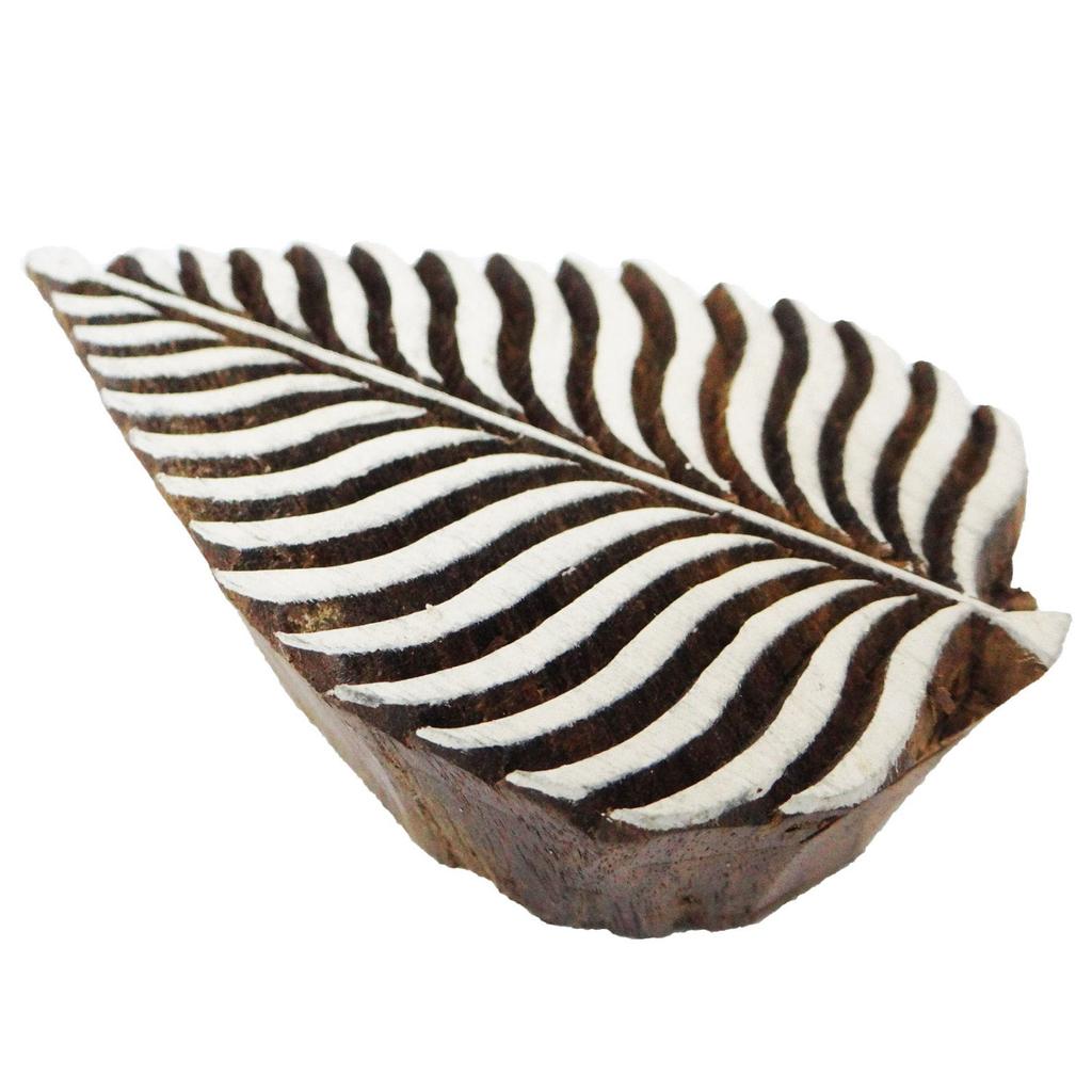 IBA Indianbeautifulart Традиционный дизайн листьев Деревянный блок Декоративная текстильная ткань Деревянное ремесло