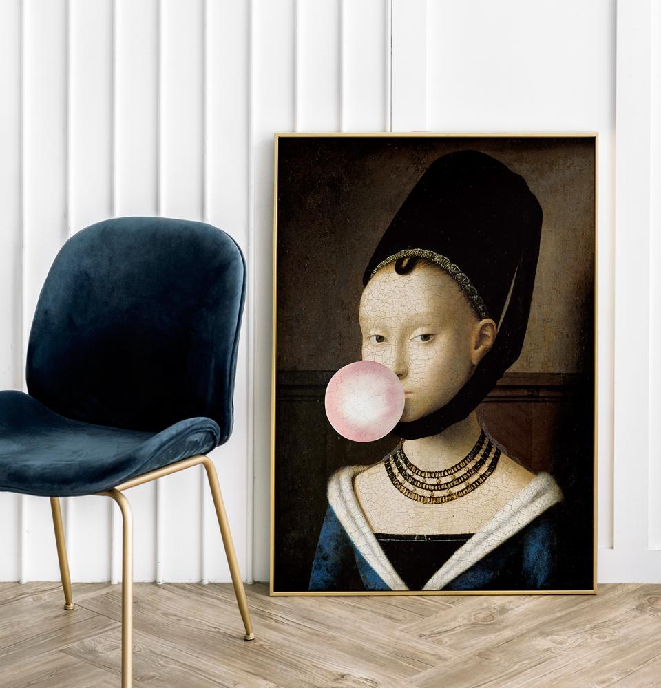 Постер-портрет из воздушных шаров в стиле поп-арт