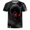 Летний топ с круглым вырезом и 3D-принтом скелета, модная повседневная мужская футболка с коротким рукавом