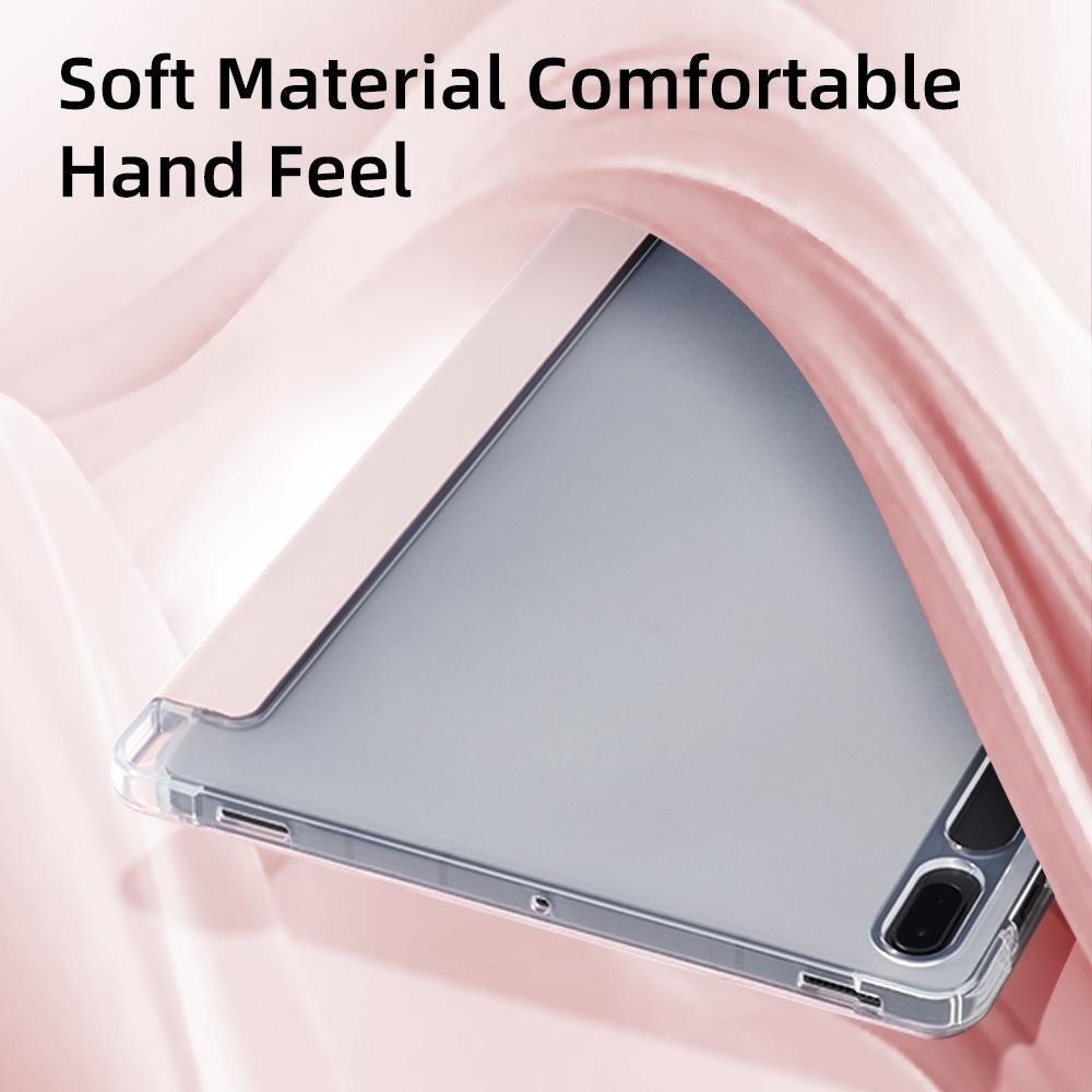 Чехол для Samsung Galaxy Tab A8 10.5 A9 Plus S9 FE Plus S8 Plus S7FE Plus S6 Lite Прозрачный чехол с держателем для карандаша